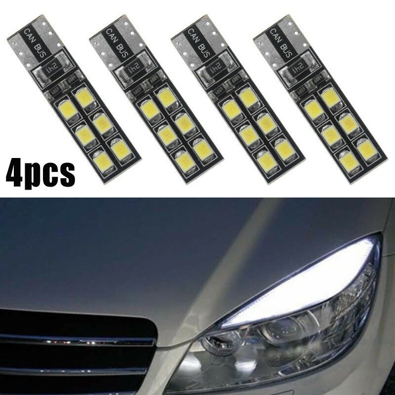 ไฟ LED 4 ชิ้นข้อผิดพลาดฟรี 6000K DC12V สําหรับ Mercedes-Benz W204 C300 C350