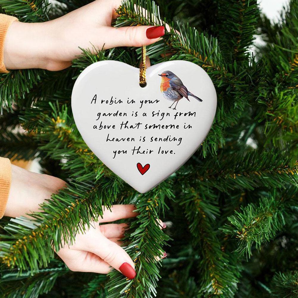 Family Loss Memorial Robin Brid Christmas Tree Memorial Decor แขวน Keepsake Diy I6d6