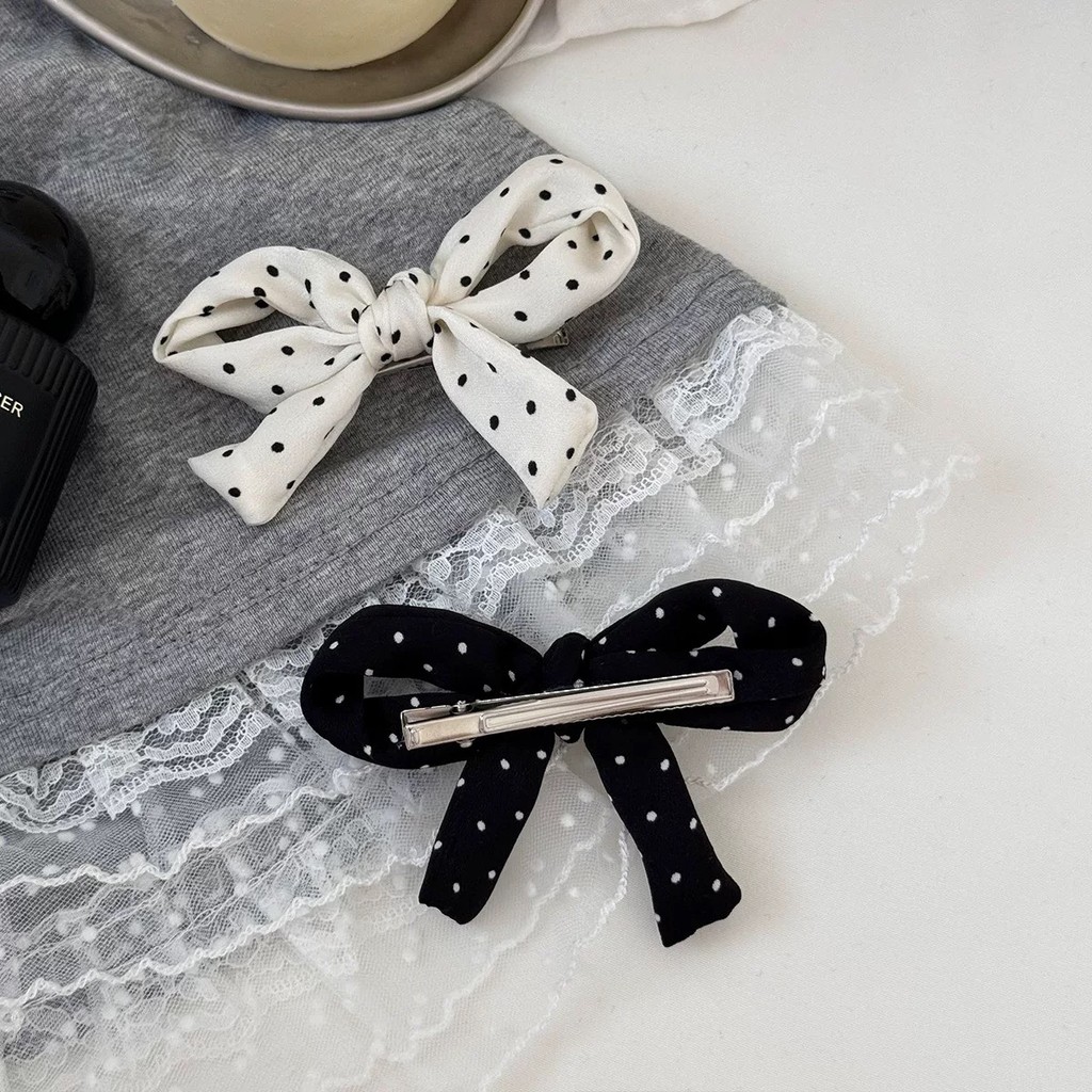 กิ๊บติดผมโบว์ ลายจุด แฟชั่นมาใหม่ น่ารัก พร้อมส่ง