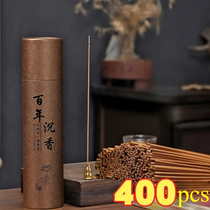 400Pcs Natural Sandalwood Sticks Home Incense Sticks Blessing Ceremony Prayer Buddha Incense Wormwoo