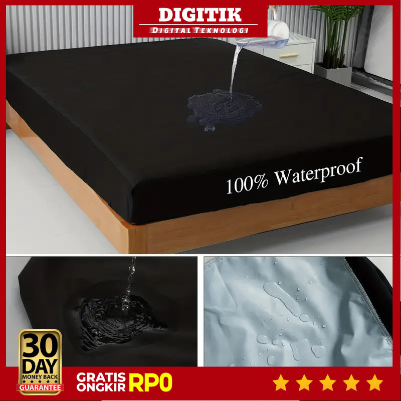 DIGITIK - HILIFE ผ้าปูที่นอนกันน้ําธรรมดาทรงกลมกันลื่น - HL1