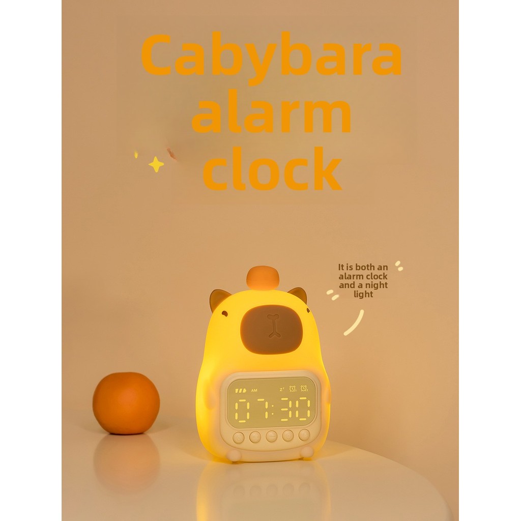 ใหม่ Kabara นาฬิกาปลุกอัจฉริยะ Time Night Light All-in-One นักเรียนปลุกนาฬิกาปลุกข้างเตียงเดสก์ท็อป