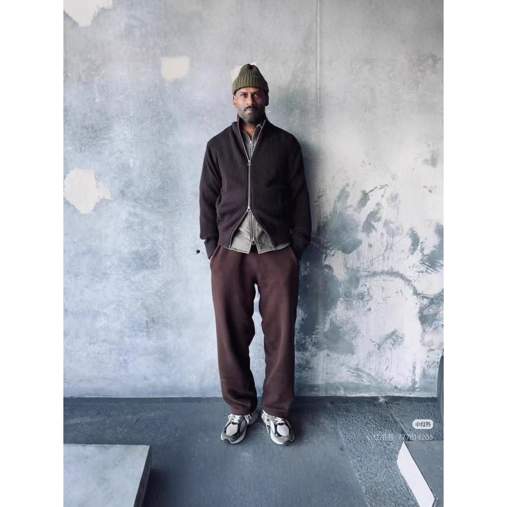 RL Old Money สไตล์คลาสสิก All-Match หลวมตรงกางเกงลําลอง Sweatpants ผู้ชายผู้หญิงสไตล์เดียวกัน