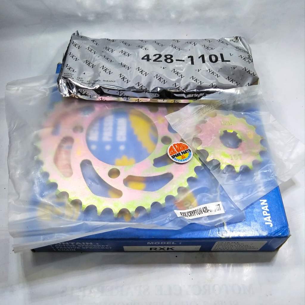 [3E อะไหล่และ Acc] RX King Gear Chain Package Gir ชุดโซ่ Rante 428-110 15T 37T Rare Item