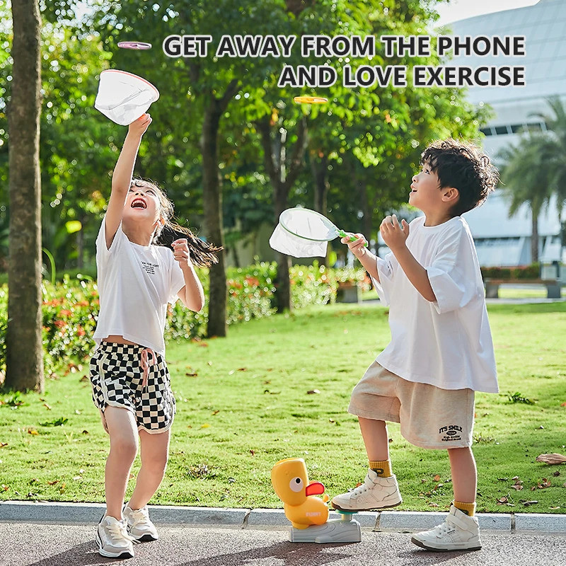 Rocket Launcher ของเล่นเพื่อการศึกษา Soaring Rocket Flying Disc จานรองเท้า Launcher เด็กกระโดดกีฬาเก