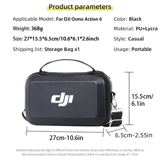 กรณีสําหรับ DJI Action 6 กระเป๋าเก็บกล้องกีฬาแบบพกพาสําหรับ DJI Osmo Action 6 กล่องเก็บของแบบบูรณาการอุปกรณ์เสริม
