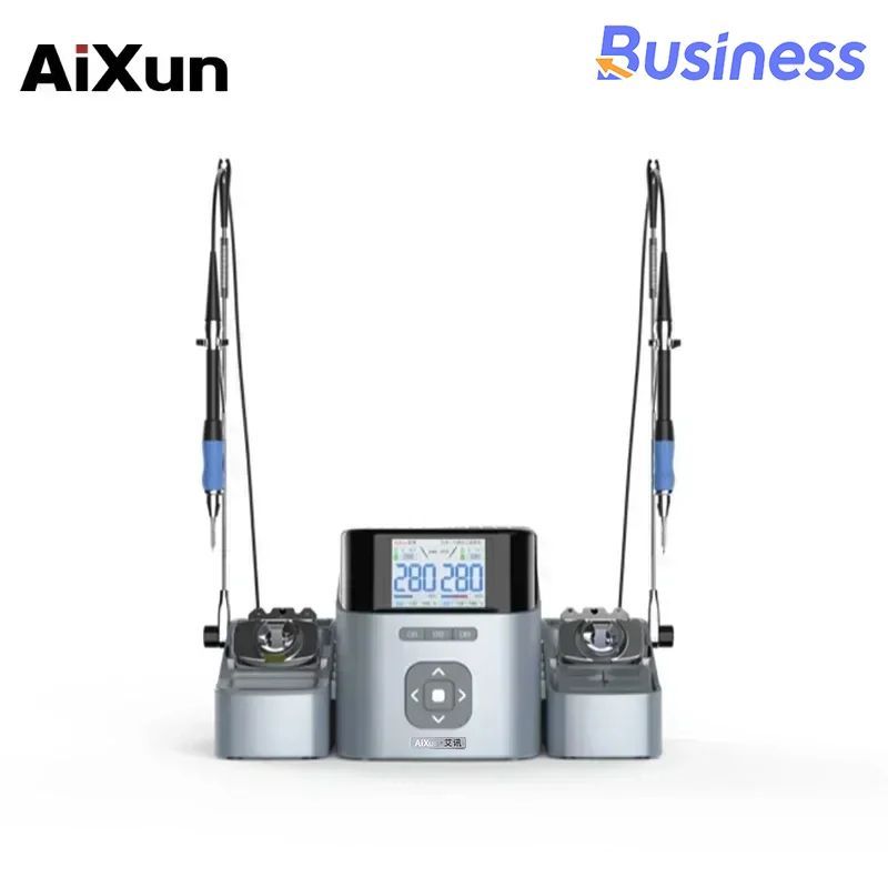 JCID AIXUN T420D Dual-station สถานีบัดกรีอัจฉริยะพร้อม C245 C210 C115 จับเคล็ดลับการเชื่อมสถานีสําหร