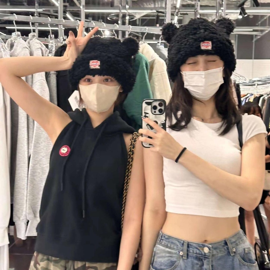 หมวกหูหมีตุ๊กตาแบบอบอุ่นสำหรับฤดูหนาว 2025