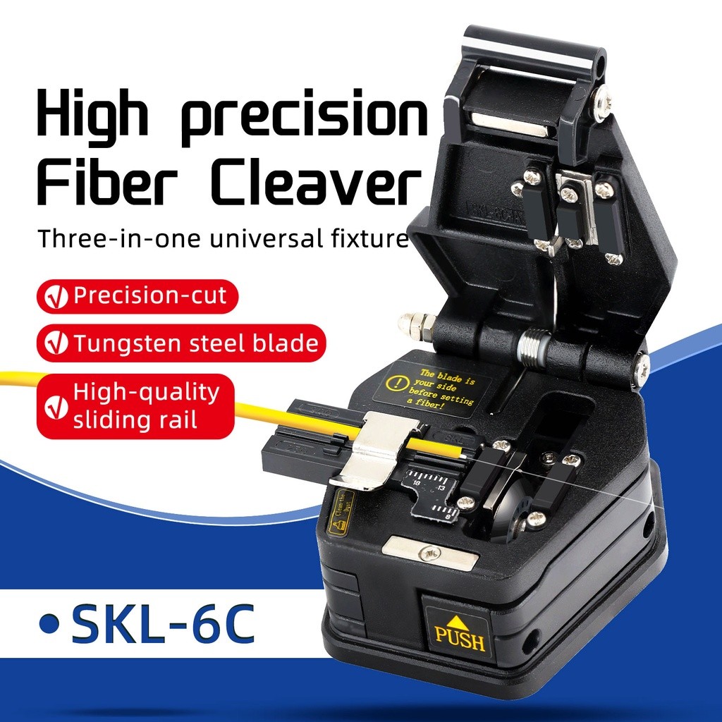 Fiber cleaver SKL-6C ความแม่นยําสูงสาย cleaver เย็น hot fusion universal หนังลวด Fiber Cleavers ใบมี