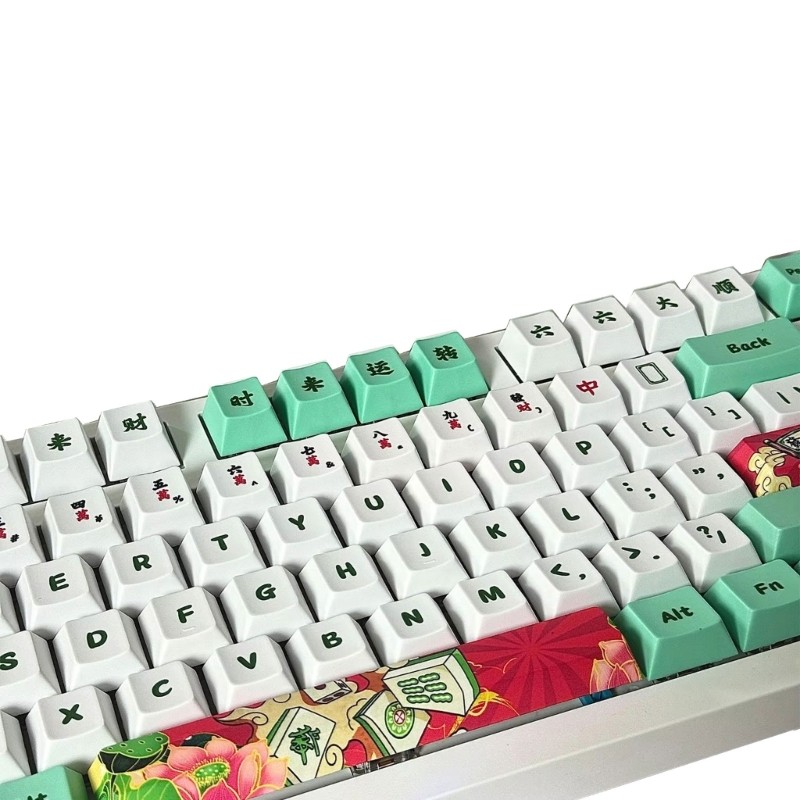 FA 123key Get Rich Mahjong Original Profile Keycap PBT Dye Sublimation Keycap สําหรับสวิตช์