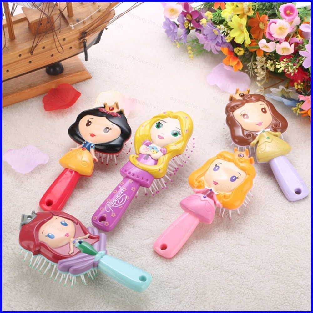SY1 ใหม่ Disney หวีผมนวดหวี Princess Series สาวการ์ตูน Health Care Antistatic Hair Needs YS1