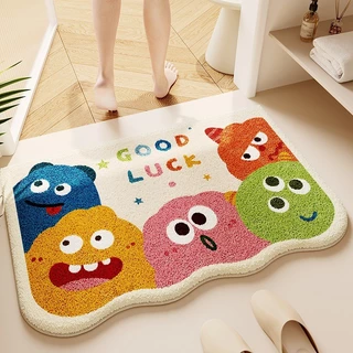 CODพรมเช็ดเท้า 40*60cm คุณภาพดี สีไม่ตก นุ่มสบาย และกันลื่น ดูดซับน้ำ ทนต่อสิ่งสกปรก ใช้ในห้องน้ำ พรมห้องน้ำ