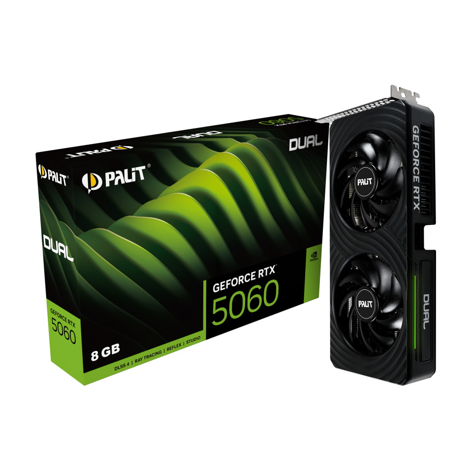 VGA การ์ดจอ PALIT RTX 5060 DUAL OC 8GB