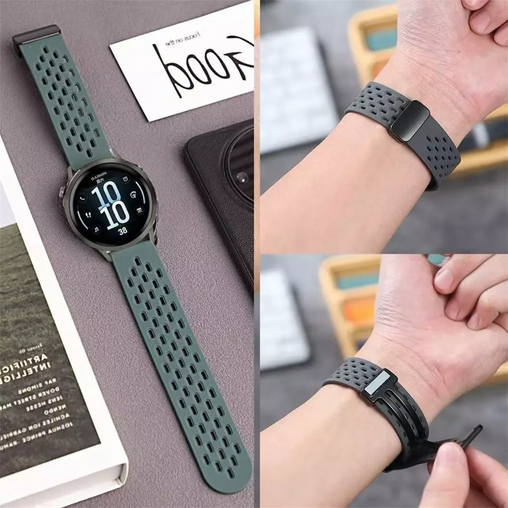 สายนาฬิกาGarmin forerunner245 265 55 158 570 42mm venu venu2plus venu sq active5 active6 s40 s50