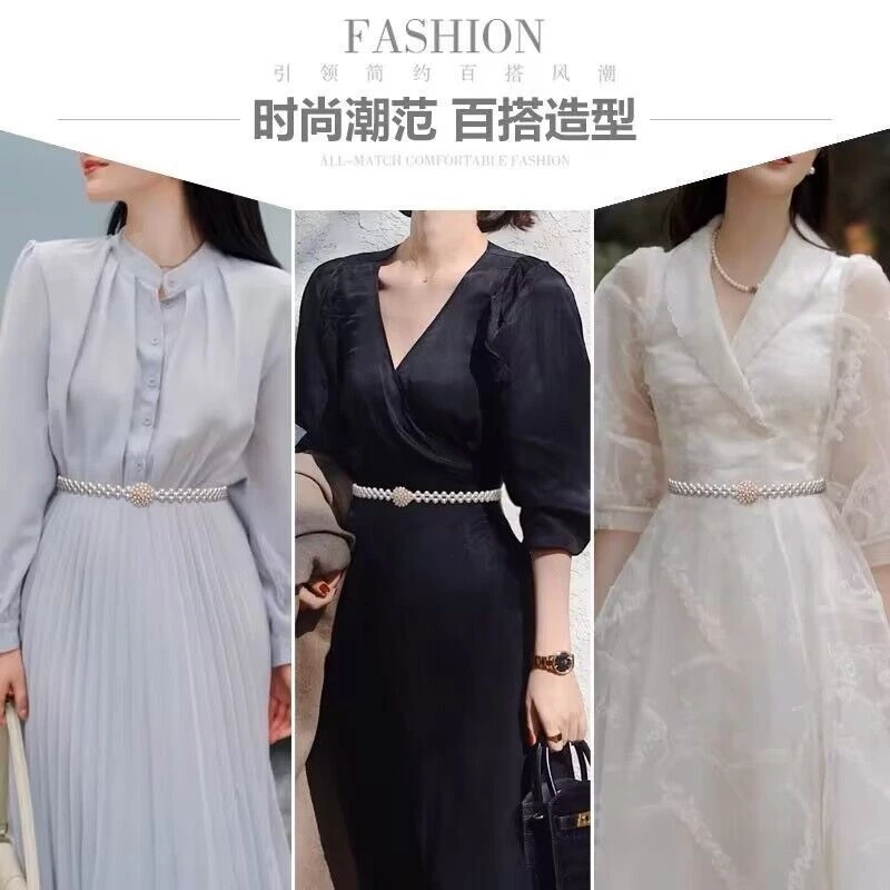 เข็มขัดมุก ยืดหยุ่น ใส่ชุดไทย สวมเสื้อผ้าแฟชั่น สีเงิน สีทอง เข็มขัดมุก, มีหลายสไตล์ สวมใส่โดยผู้ใหญ่และเด็ก thumbnail 7
