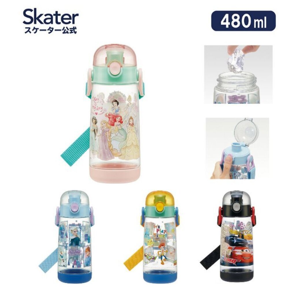 ลายใหม่ 2023!! Skater - One push direct bottle กระติกน้ำแบบยกดื่ม ลายการ์ตูนดิสนีย์สุด cute นำเข้าจากญี่ปุ่น - ขนาด 4...