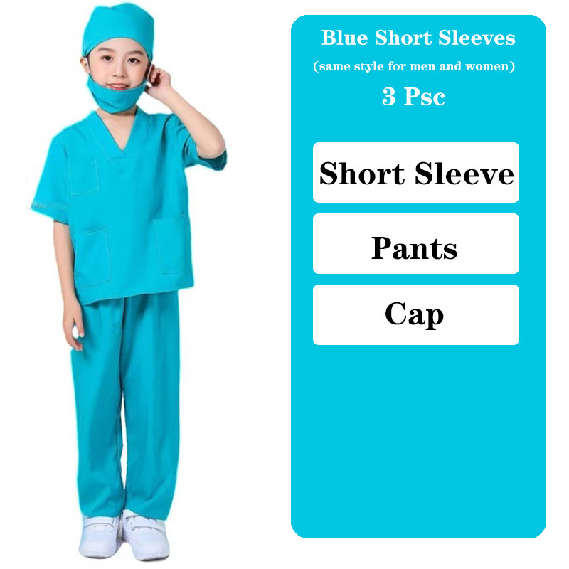 HZG ชุดเล่นบทบาทสมมติพยาบาลเด็ก ชุดหมอเด็ก ชุดสีขาวเขียว เหมาะสำหรับทั้งเด็กชายและเด็กหญิง - รูปที่ 6