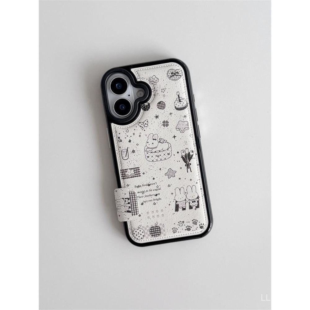 เคสโทรศัพท์ เหมาะสําหรับ iPhone 11 12 13 14 15 16 17 Pro max Plus Air เค้กขนมกระต่าย Shock-proof Sho