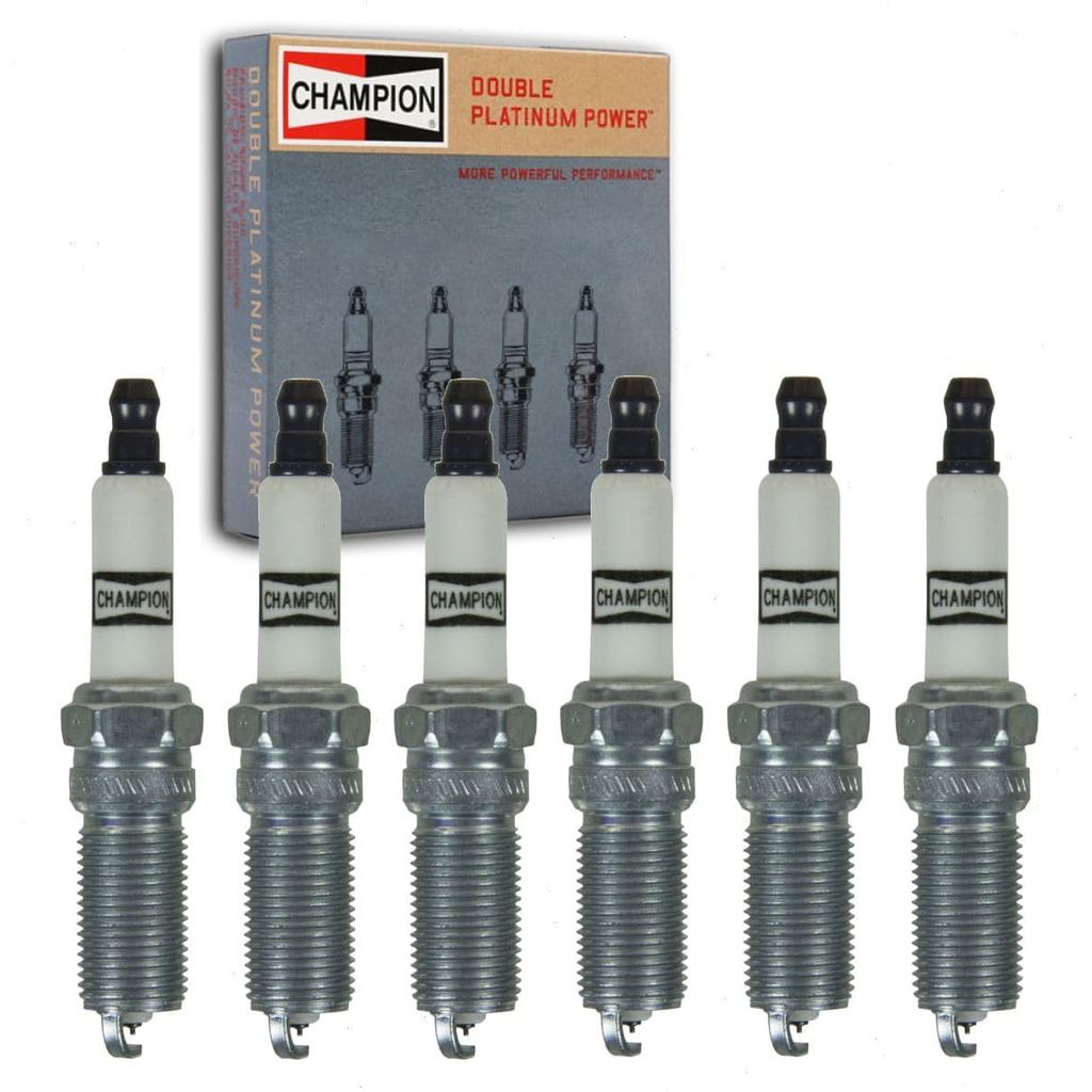 หัวเทียน Champion Double Platinum 6 ชิ้นเข้ากันได้กับ Ford F-150 2.7L 3.5L V6 2011-2020
