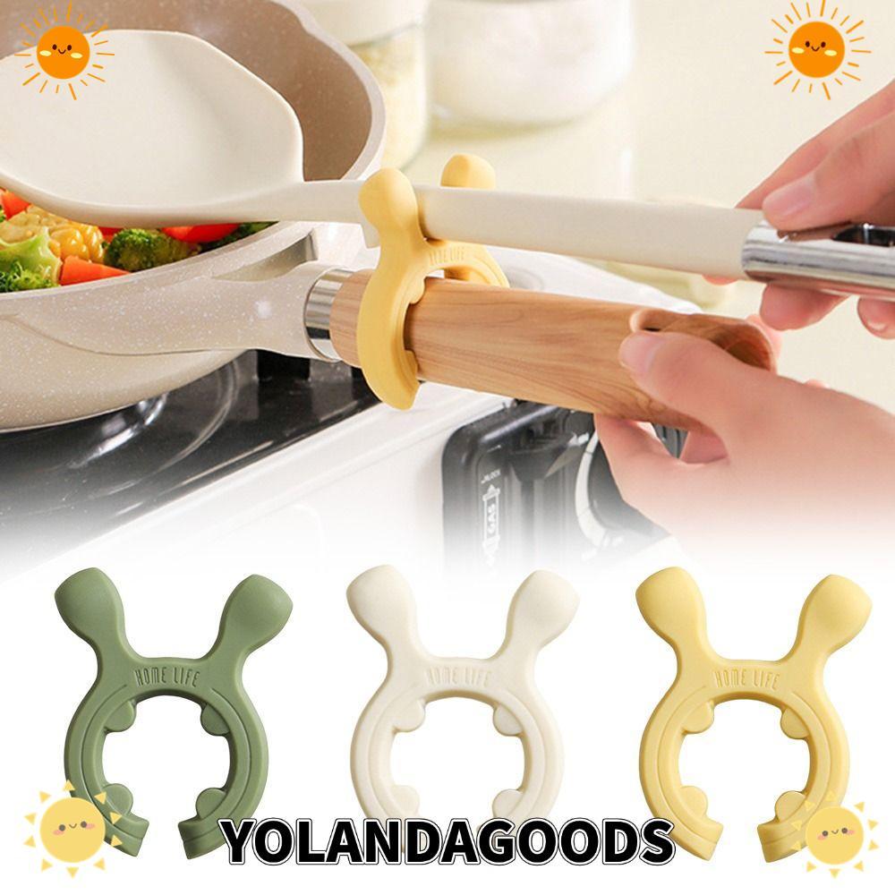 YOLANDAGOODS1 ชั้นวางไม้พายซิลิโคน, ที่วางไม้พายป้องกันการลวกสากล, ที่วางช้อนซุปทนต่ออุณหภูมิสูงสําหรับห้องครัวเตาด้านบน