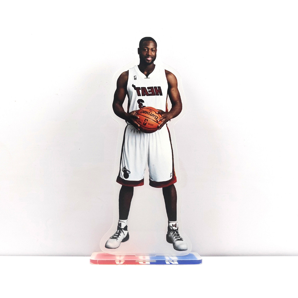 Dwyane Wade White หุ่นขาตั้งอะคริลิคบาสเก็ตบอลชื่อดัง