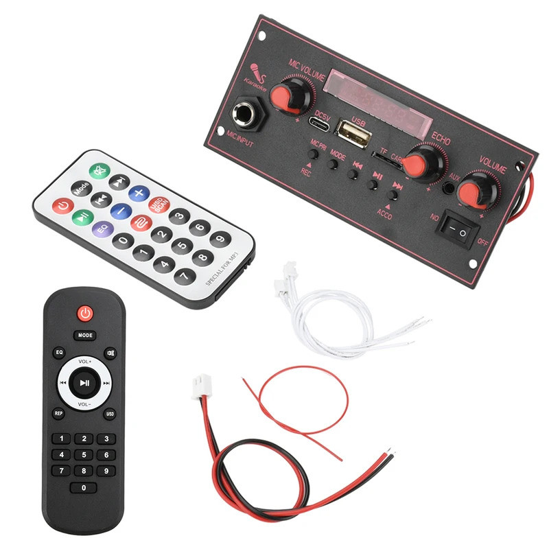 D137BT MP3 BT 5.0 บอร์ดถอดรหัส 2x10W เครื่องขยายเสียงพร้อมรีโมทคอนโทรลรองรับ MP3/WMA/WAV/APE/FALC ฟั