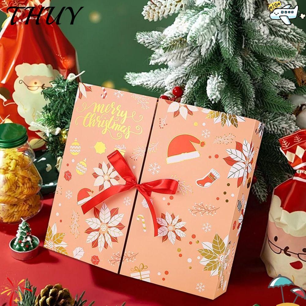 THUY 24 ชิ้น 24 วัน Season Vong กล่องนับถอยหลัง, DIYClear รีฟิล Christmas Season Vong กล่องปฏิทิน, ก