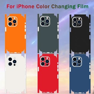 ฟิล์มกันรอยหน้าจอ ด้านหลัง สีสันสดใส สําหรับ iPhone 15 14 Pro Max