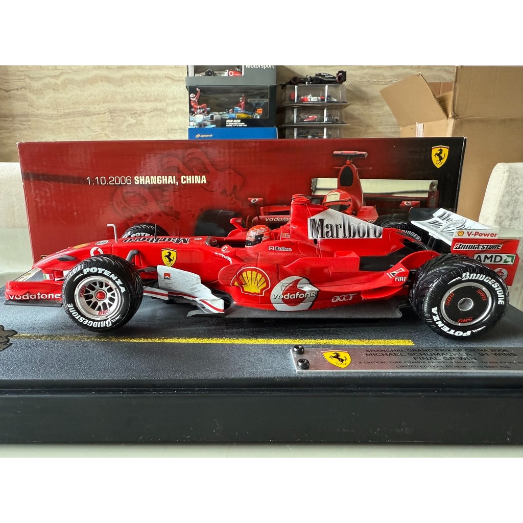 Hot Wheels 1/18 Ferrari 248F1 Schumacher 2006 Race Season China Station Champion Car God Career 91st