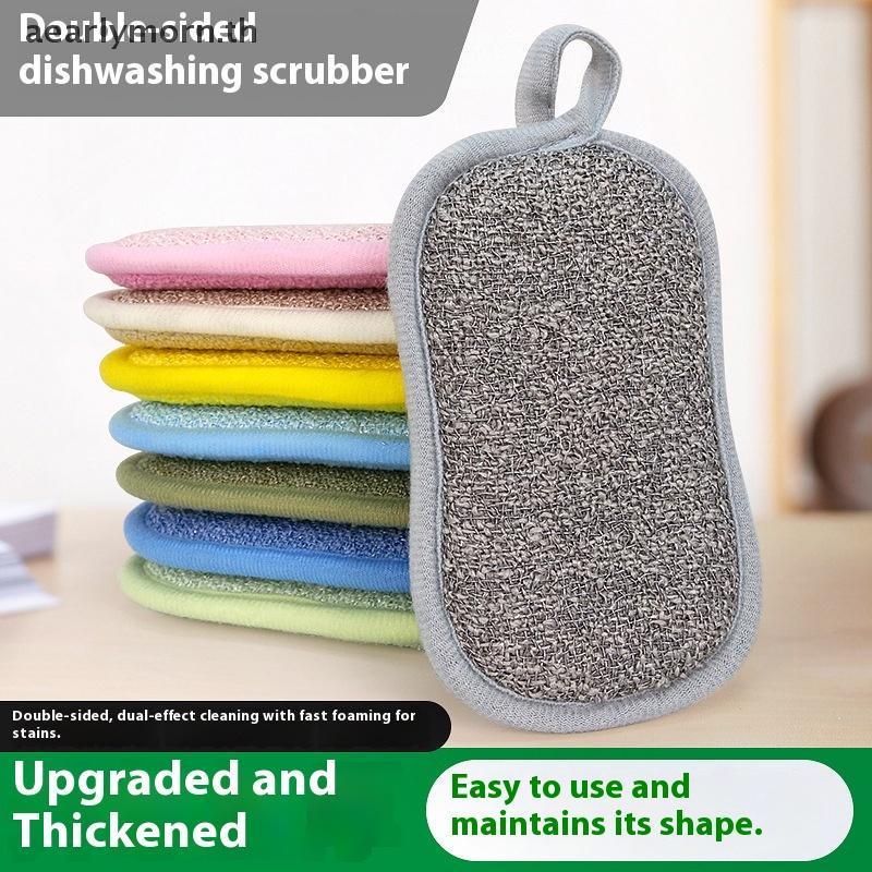AA 5pcs Reusable ล้างทําความสะอาดได้ฟองน้ํายางลบฟองน้ําครัวทําความสะอาดผลิตภัณฑ์ Gadgets เครื่องมือครัวเครื่องมืออุปกรณ์เสริม TH