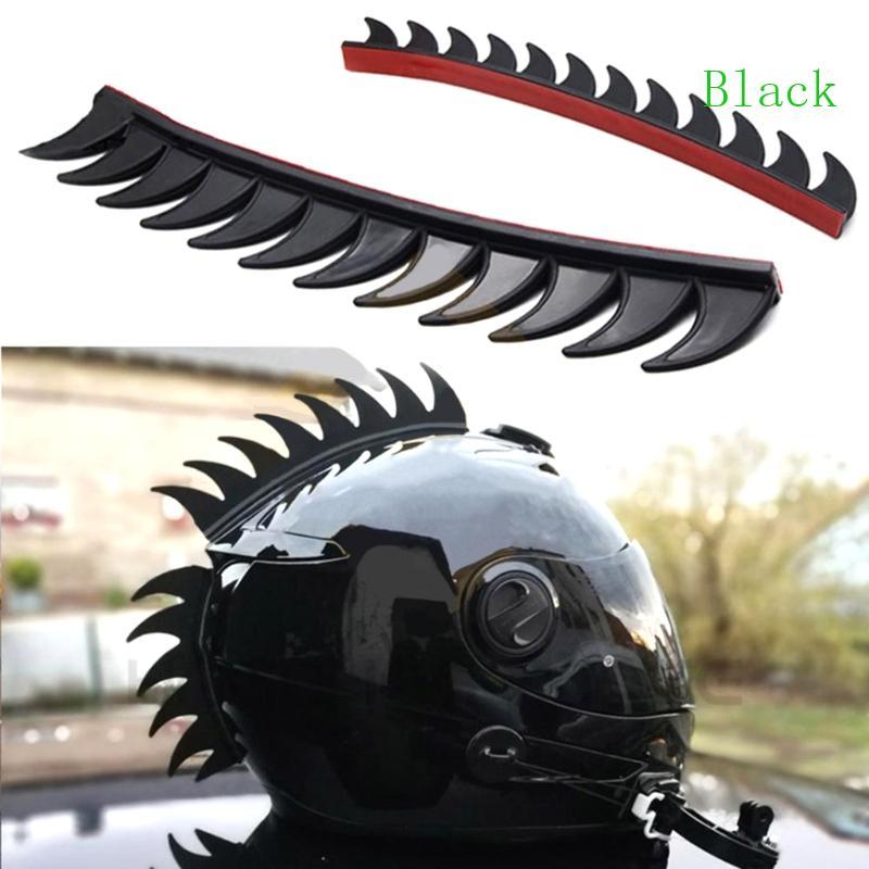 หมวกกันน็อคมอเตอร์ไซค์สีดํา Punk Style Cockscomb Sticker Mototbike Helmets Stickers