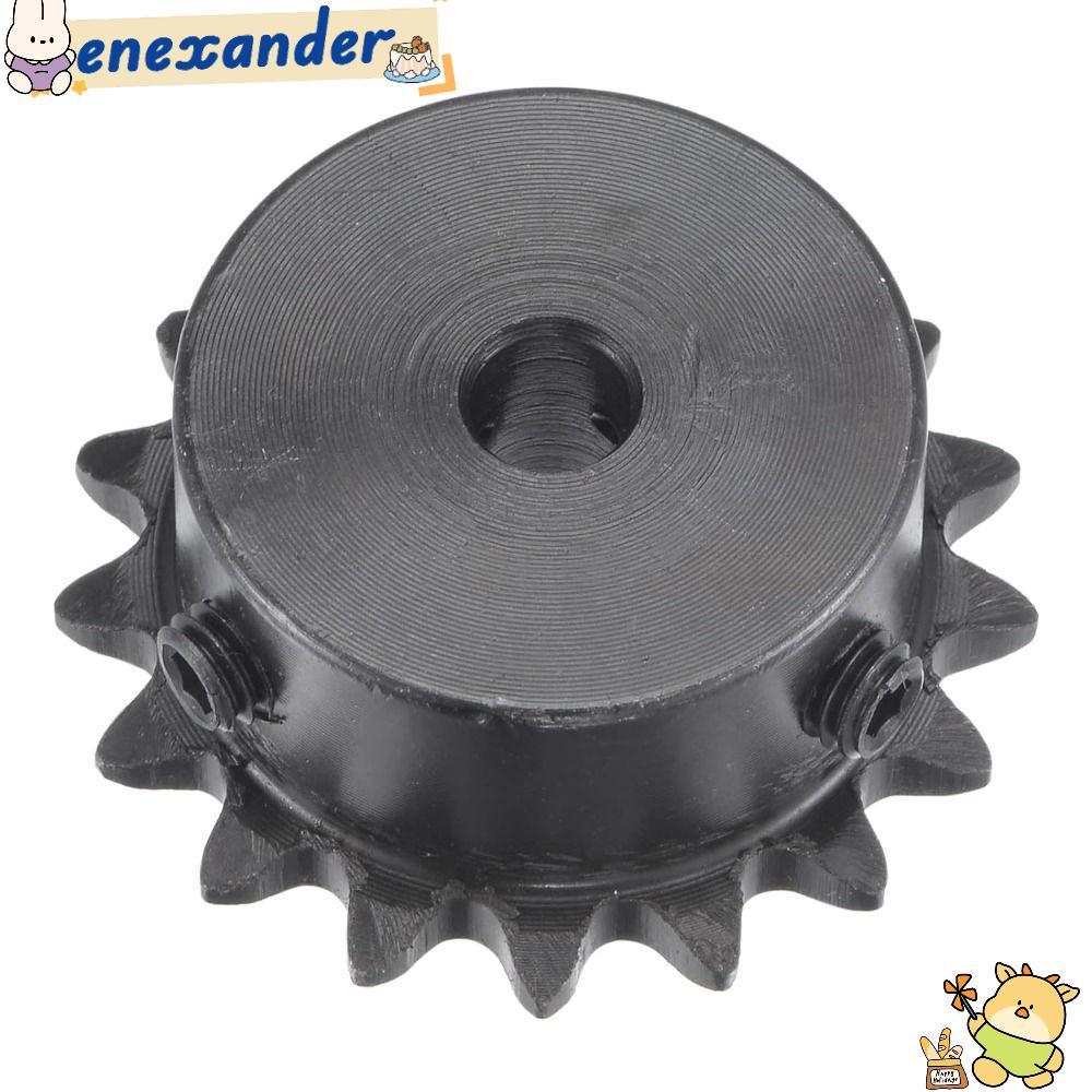 EXER เฟืองลูกกลิ้ง,สีดําออกไซด์เดี่ยว Strand 1/4 "Pitch 17 ฟันเกียร์,แบบพกพา 25 โซ่ C45 เหล็กคาร์บอน