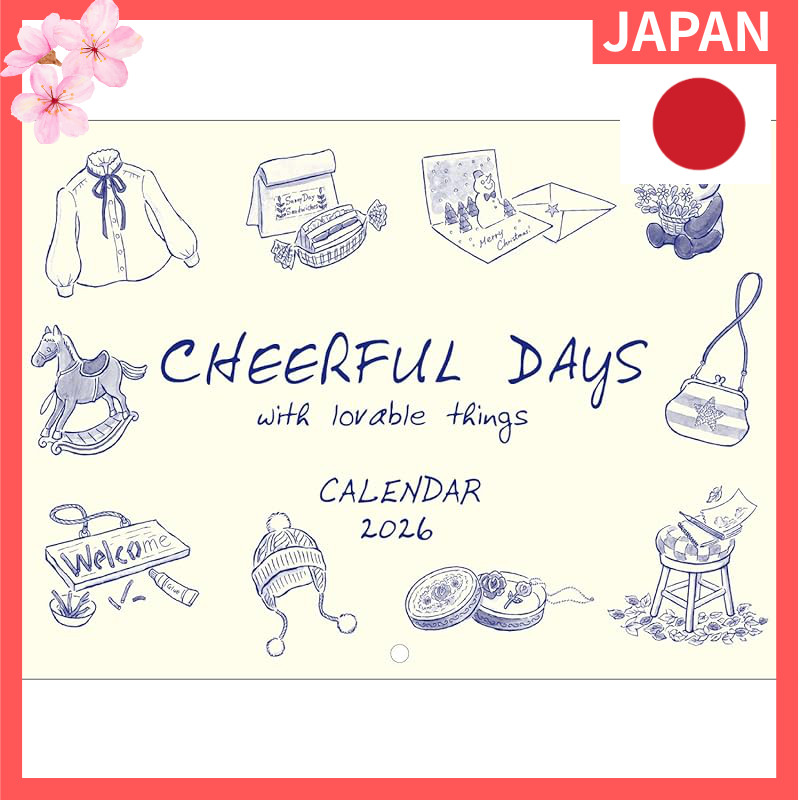 Active Corporation 2026 Calendar Wall Hanging Cheerful Days 26ACL-20, starting from January 2026.【Di