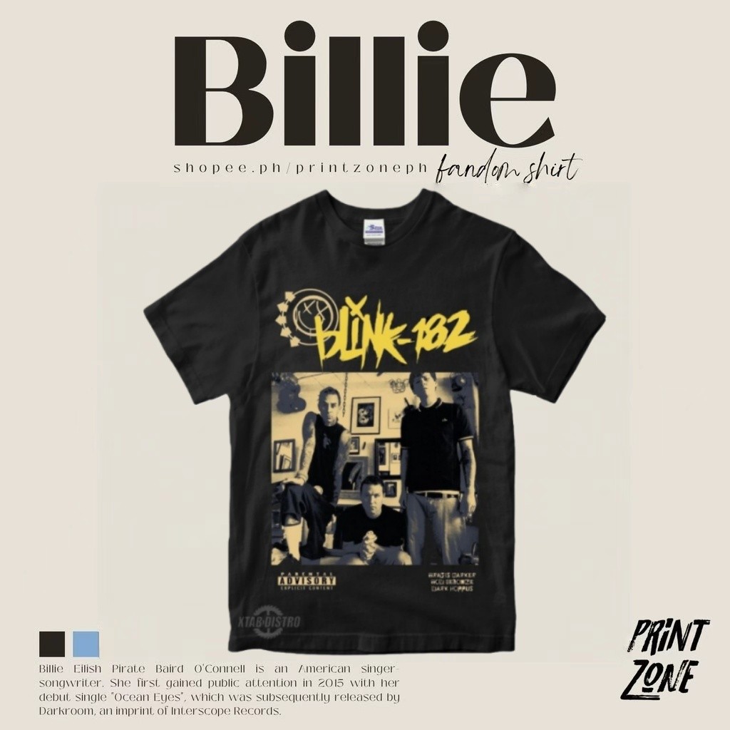 ทีเชิ้ต BLINK182 นิ้วกลาง สร้างขึ้นจากทีเชิ้ตป๊อปพังค์ BLINK 182