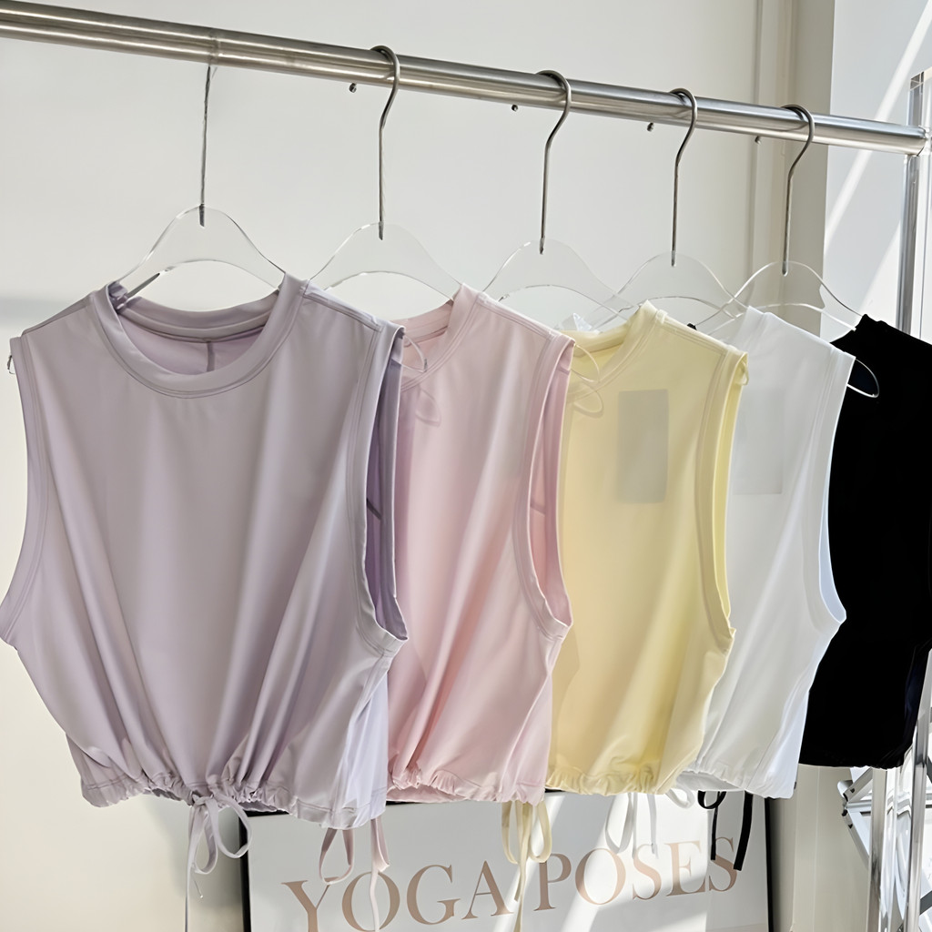 【YOGATRUTH】เสื้อครอปท็อป แขนกุด ป้องกันรังสียูวี สําหรับออกกําลังกาย เข้ายิม