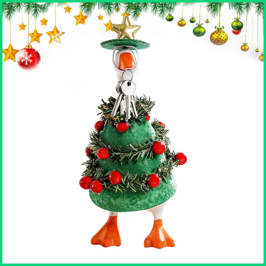 Christmas Tree Geese Outfit Outdoor Patio Yard Decoration Geese Outfit Clothes for Holiday Celebrati
