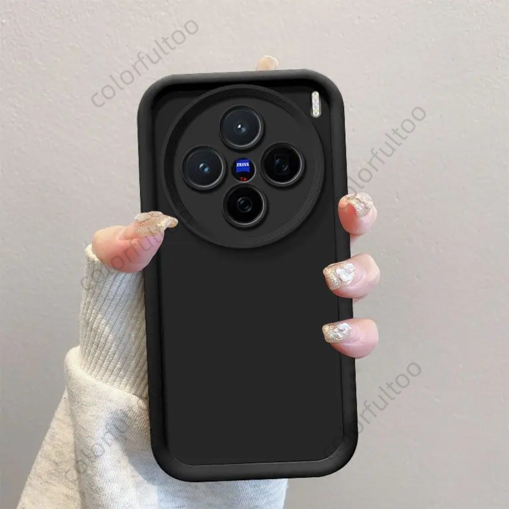 ปลอกสําหรับ Vivo X200 Pro X200Pro X200FE VivoX200 Simple สีทึบซิลิโคนเหลวเคสโทรศัพท์ Macaron Candy สี Angel Eyes Soft TPU กันกระแทกปกหลัง ราคา ถูกที่สุด ดีลบีเคเค แกลเลอรีภาพที่ 3