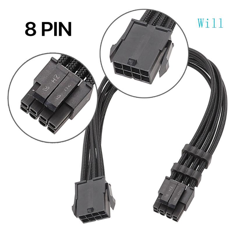 จะ 8Pin คอมพิวเตอร์เมนบอร์ดสายต่อสายถัก CPU 8Pin ถึง 8pin 4 + 4pin ชายหญิงสายไฟ