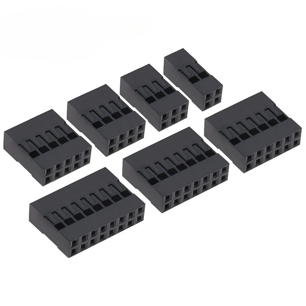 20PCS Dupont Shell 2.54MM Double Row Dupont Cable Case Dupont Plug Dupont Connector Plastic Shell Ju