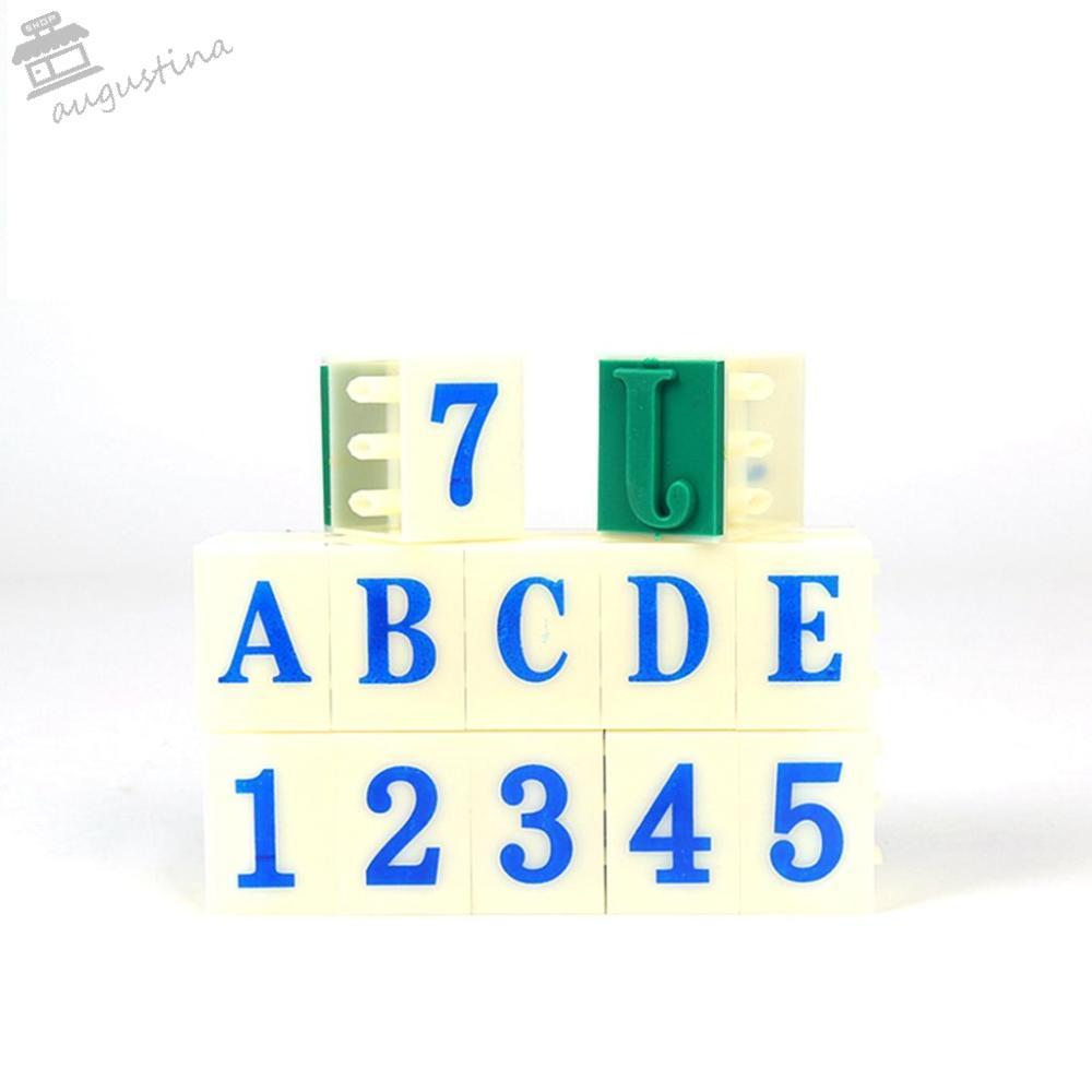 AUGUSTINA แสตมป์ตัวเลข 7/13/17.5 มม. 1 ชุด Number,Letter,Mark Pattern Free Combination Plastic Word 