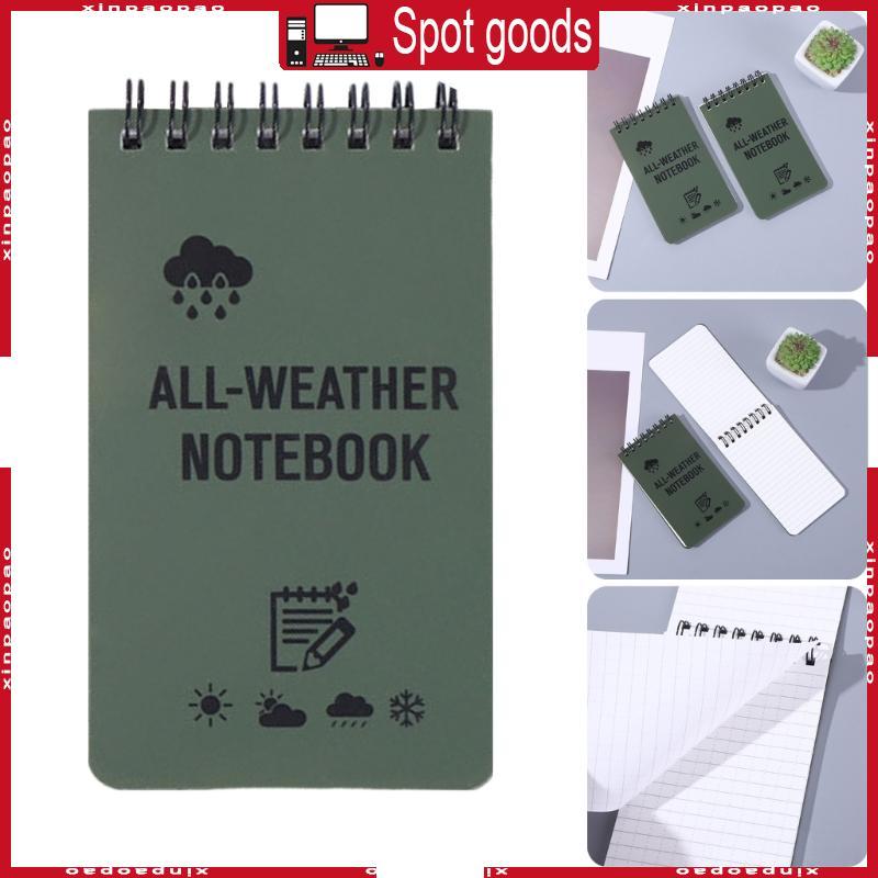 XI All Weather Pocket Notebook สมุดบันทึกกันน้ํา Spirals Lined Field Note Pad