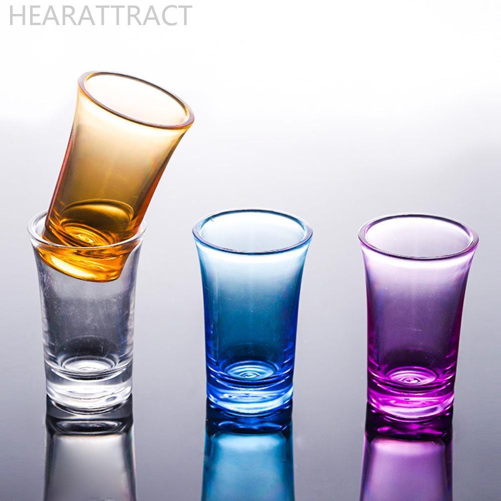 HEARATTRACT 6 ชิ้น/เซ็ต 35ml ถ้วยพลาสติก Spirits Party Bar Club ดื่มเครื่องมือไวน์แต่งงานค็อกเทล Pin