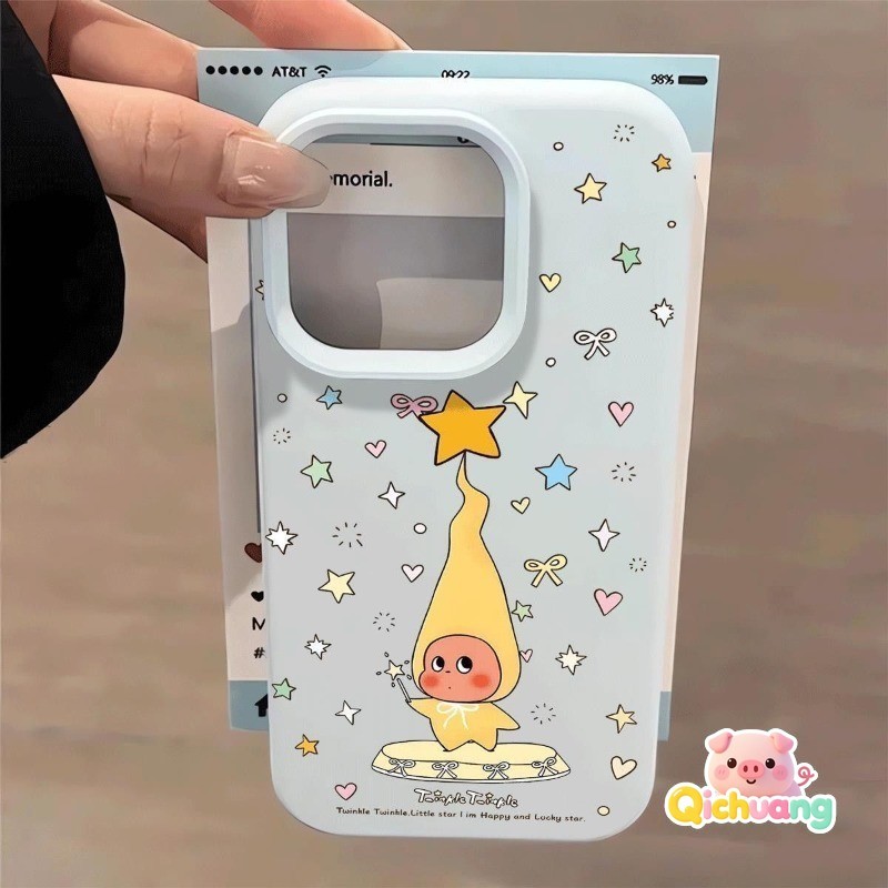เข้ากันได้กับ Huawei Nova 15 13i 12i 11 Pro Ultra Y73 Y72 เคสโทรศัพท์การ์ตูนสีสันสดใสน่ารัก Twinkle Stars Baby Matte Elegant กันกระแทกปลอกนุ่ม