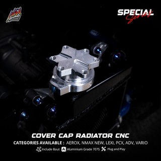 NSA COVER CAP RADIATOR CNC ALUMINIUM GRADE 7075 VARIO AEROX NMAX PCX TUTUP RADIATOR CNC ALUMINIUM