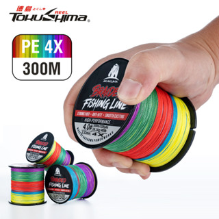 4 Strands สายตกปลา 300M PE สายถักสายไฟ 12-80LB Multifilament…