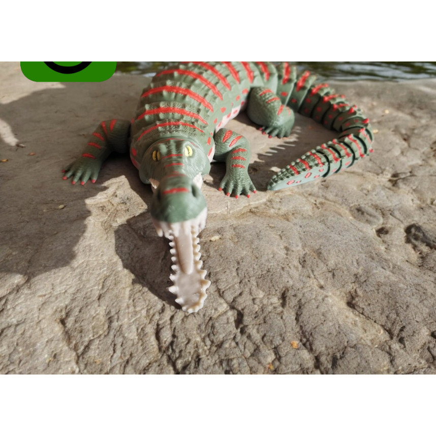 Cuero Crocodile Sarcosuchus SuperCroc จุกนมเปิดปาก v6 - รูปที่ 3