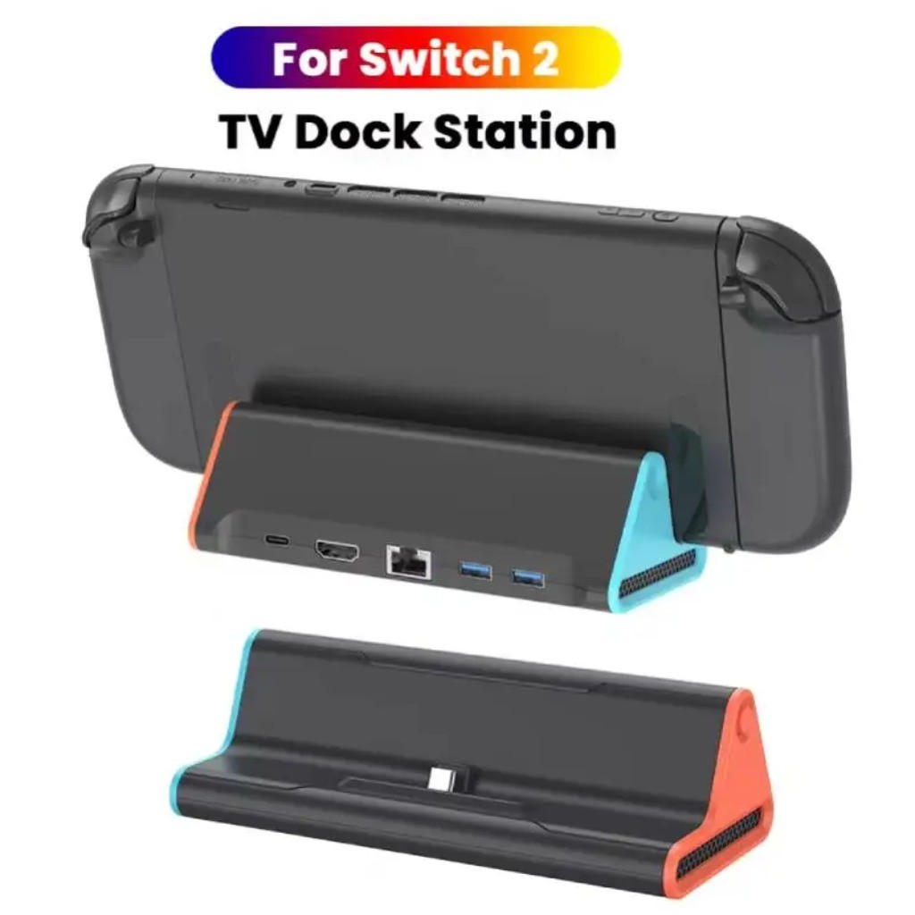 สําหรับสวิทช์ 2 TV Dock Station แท่นชาร์จฐาน 4K HDMI-เข้ากันได้กับเอาต์พุต/พอร์ต Type C/พอร์ต USB สําหรับ Nintendo SWITCH 2 Dock