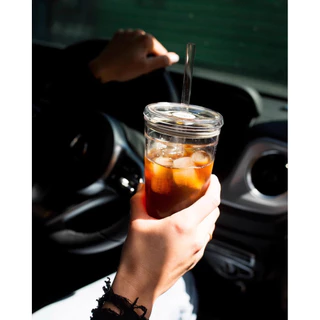 ✅แก้วดูดหลอดความจุ 590ml ใหม่! วัสดุ Tritan เก็บชา กาแฟ ได้ | หลายสีน่ารัก | หลอดใหญ่ | แก้วน้ำพกพา