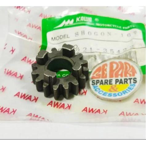 MESIN [3E อะไหล่และ Acc] Shogun 110 16T K4 อัตราทดเกียร์เครื่องยนต์ Verseneling Suzuki Shogun Rare I