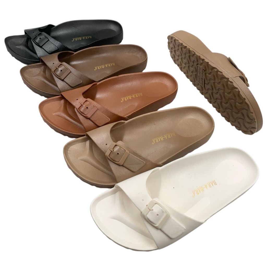 BARA BARA รองเท้าแตะหัวเข็มขัดยางผู้ชายนําเข้า MJZA2902-BRMB1 (A2)